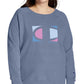 Champion Women's Logo Print Sweatshirt Blue Size 3X