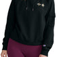 Champion Women's Campus Zip Neck Sweatshirt Black Size Large