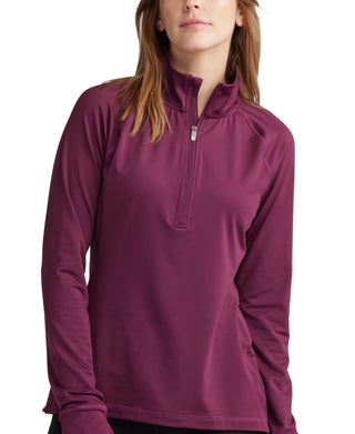 Champion Women's Absolute Half Zip Mock Neck Top Purple Size XX-Large