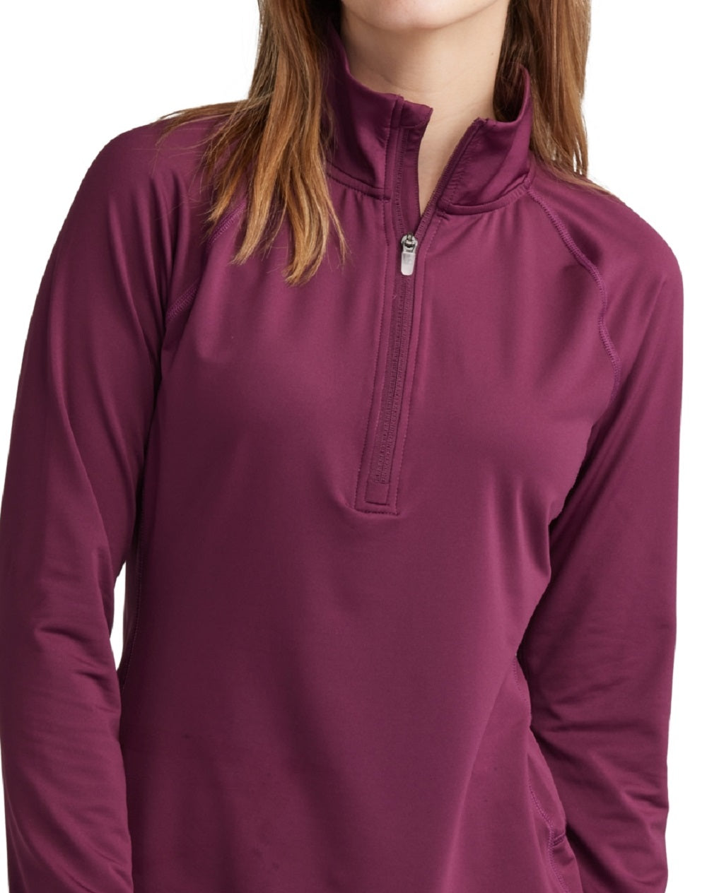Champion Women's Absolute Half Zip Mock Neck Top Purple Size XX-Large