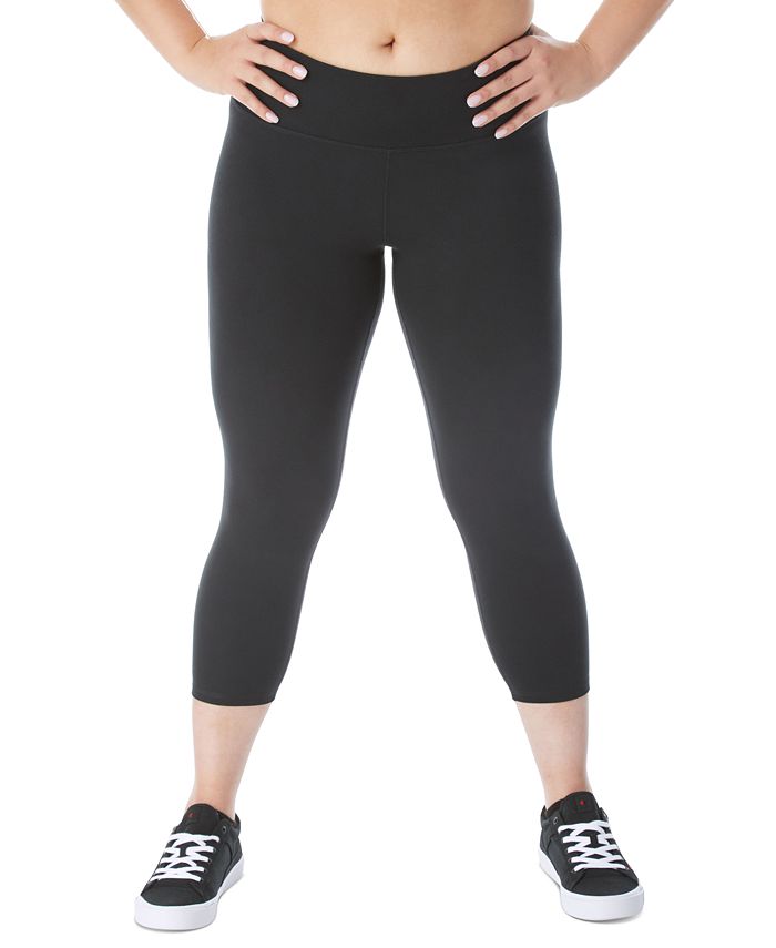 Champion Women's Plus Soft Touch Cropped Leggings Black Size 2X