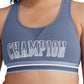 Champion Women's The Authentic Logo Medium Impact Sports Bra Blue Size Small
