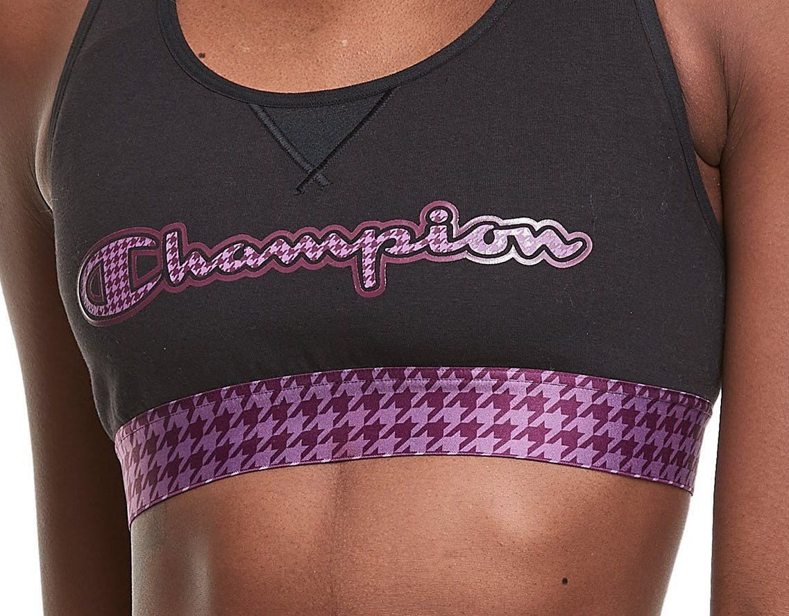 Champion Women's The Authentic Racerback Sports Bra Black Size Large