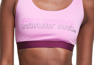 Champion Women's Racerback Medium Impact Sports Bra Purple Size X-Small