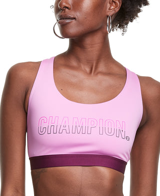 Champion Women's Racerback Medium Impact Sports Bra Purple Size X-Small