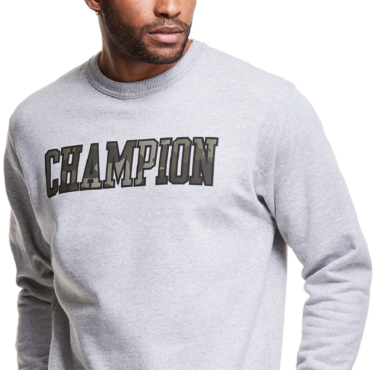 Champion Men's Powerblend Crewneck Sweatshirt Black Size Medium