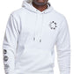 Champion Men's Powerblend Graphic Hoodie White Size Medium
