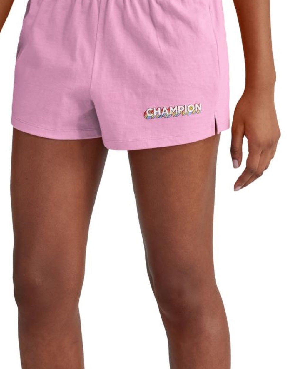 Champion Women's Cotton Get Happy Shorts Pink Size Small