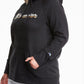 Champion Women's Powerblend Logo Hoodie Black Size 2X