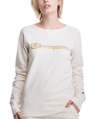 Champion Women's Powerblend Boyfriend Sweatshirt Brown Size XX-Large