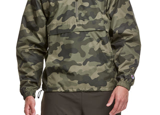 Champion Men's Athletics Packable All Over Print Jacket Green
