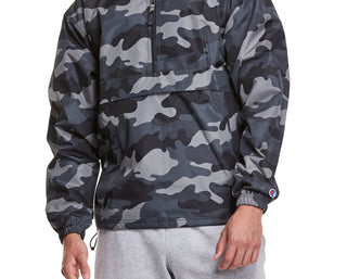 Champion Men's Athletics Packable All Over Print Jacket Gray Size XX-Large