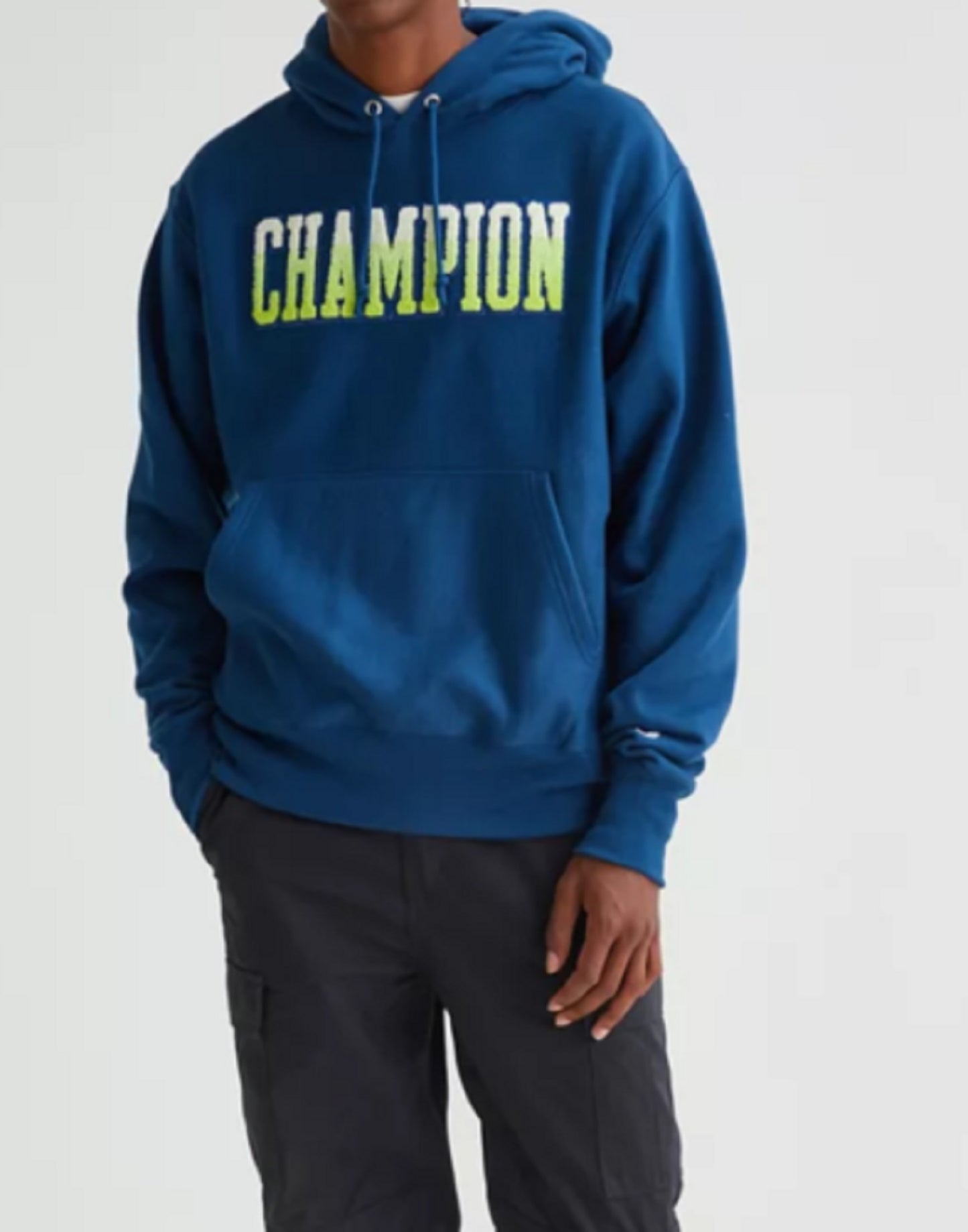 Champion Men's Reverse Hoodie Blue Size XX-Large
