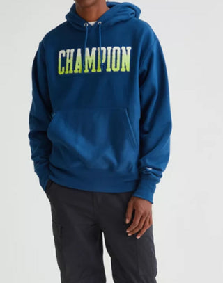Champion Men's Reverse Hoodie Blue Size XX-Large
