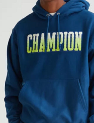 Champion Men's Reverse Hoodie Blue Size XX-Large