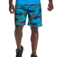 Champion Men's Mesh Print Shorts Blue Size Medium