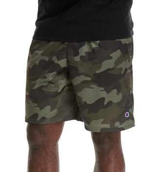 Champion Men's Mesh Print Shorts 9 Camo Ammo Cargo Green Size Small