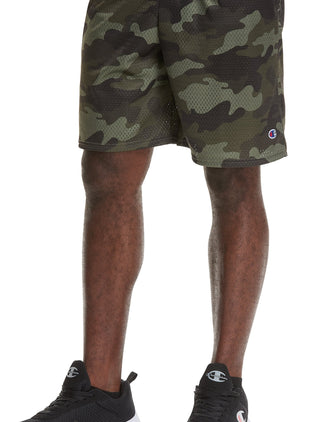 Champion Men's Mesh Print Shorts 9 Camo Ammo Cargo Green Size Small
