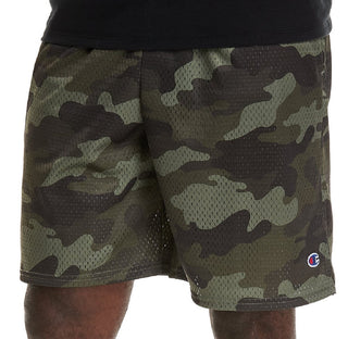 Champion Men's Mesh Print Shorts Cargo Green Size XX-Large