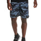 Champion Men's Mesh Print Shorts Gray Size Small