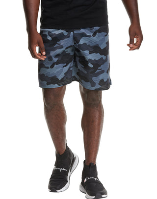 Champion Men's Mesh Print Shorts Gray Size Small