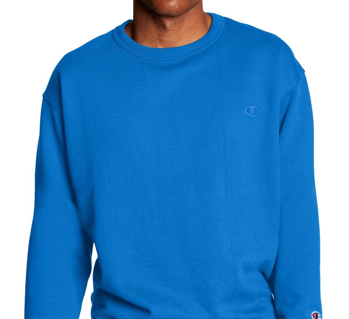 Champion Men's Powerblend Fleece Sweatshirt Blue Size Small