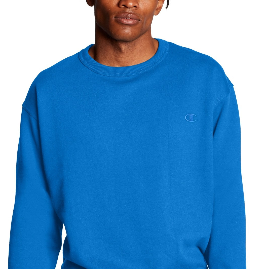 Champion Men's Powerblend Fleece Sweatshirt Blue Size X-Large