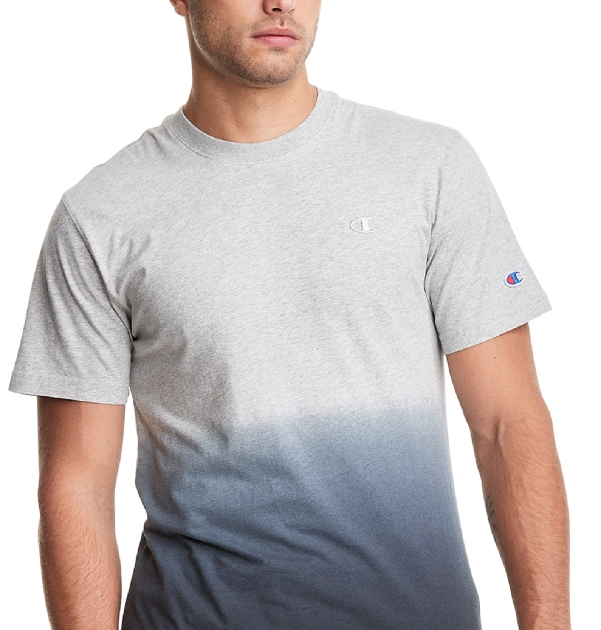Champion Men's Ombre T-Shirt Gray Size Small