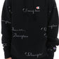 Champion Men's Reverse Weave All Over Logo Hoodie Black Size XX-Large