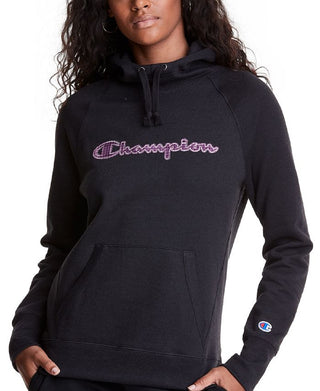 Champion Women's Logo Pullover Hoodie Black Size Small