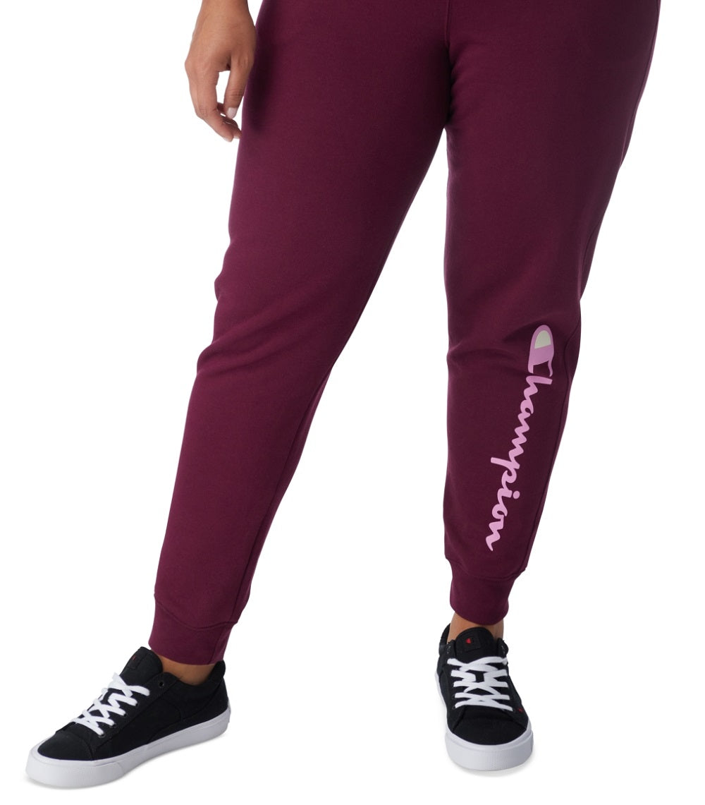 Champion Women's Powerblend Ribbed Joggers Purple Size 1X