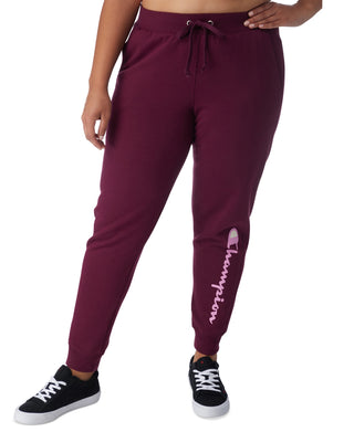 Champion Women's Powerblend Ribbed Joggers Purple Size 1X