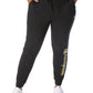 Champion Women's Powerblend Graphic Jogger Pants Black Size 1X