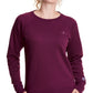 Champion Women's Powerblend Boyfriend Graphic Crew Purple Size Medium