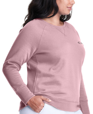 Champion Women's Power Blend Boyfriend Sweatshirt Pink Size 3X