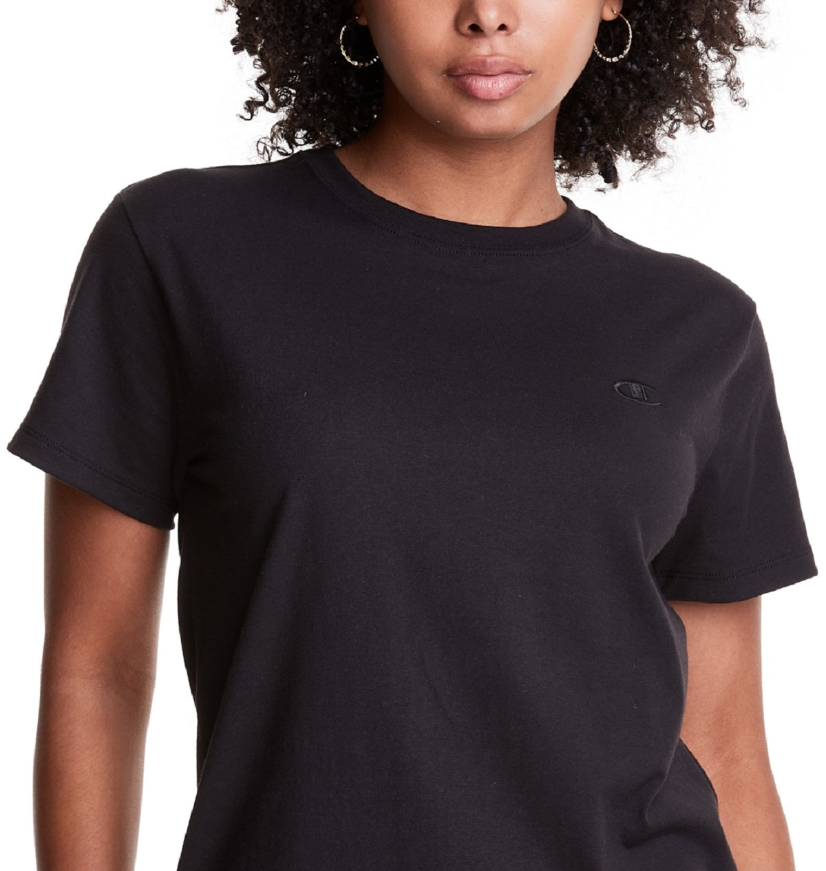 Champion Women's Classic T-Shirt Black Size Small