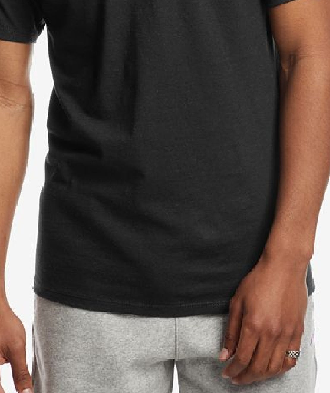 Champion Men's Equal V2 Logo Graphic T-Shirt Black Size Medium