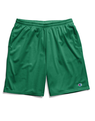 Champion Men's Authentic Cotton 9 Shorts With Pockets Green Size S