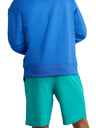 Champion Men's Powerblend Fleece Graphic Script Logo Pullover Hoodie Blue Size Large