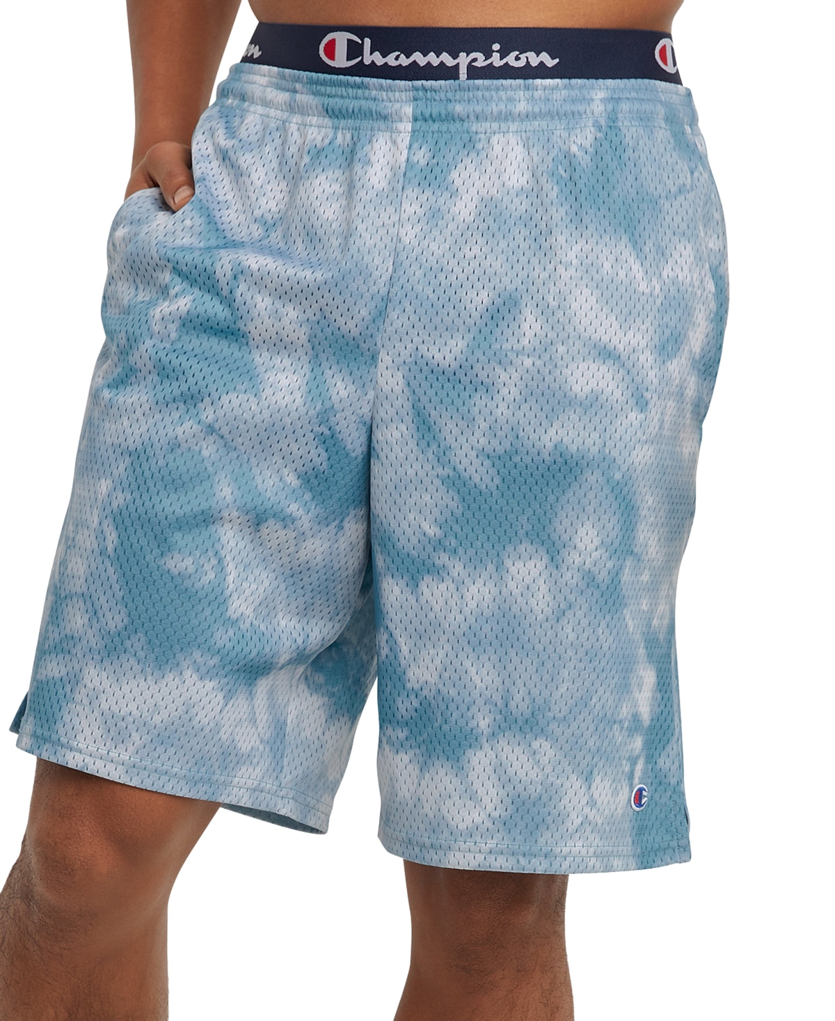 Champion Men's Classic Tie Dyed Mesh Shorts Blue Size XX-Large