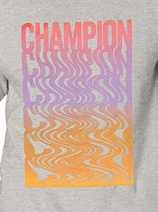 Champion Men's Repeat Ripple Graphic Tee Gray Size XX-Large