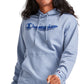 Champion Men's Powerblend Logo Print Fleece Hoodie Blue Size Medium
