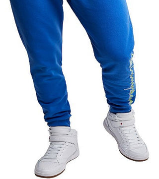 Champion Men's Powerblend Graphic Jogger Sweatpants Blue Size Large