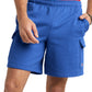 Champion Men's Powerblend Cargo Shorts Blue Size Small