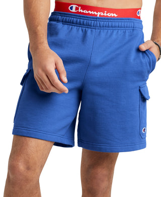 Champion Men's Powerblend Cargo Shorts Blue Size Small