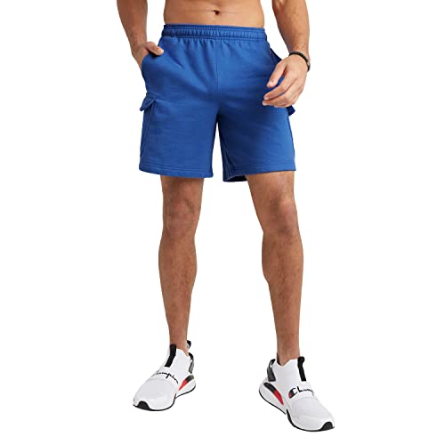 Champion Men's Powerblend 8 Cargo Shorts Blue Size Large