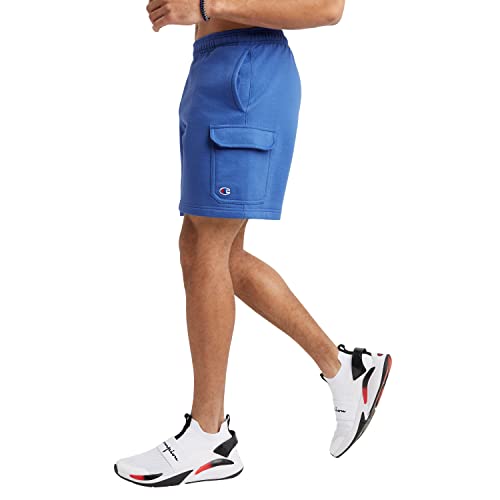 Champion Men's Powerblend 8 Cargo Shorts Blue Size Large