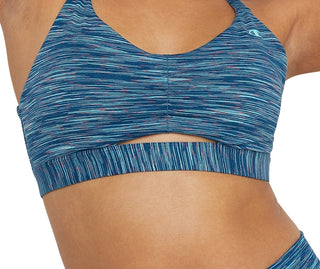 Champion Women's Soft Touch Ruched Sports Bra Blue