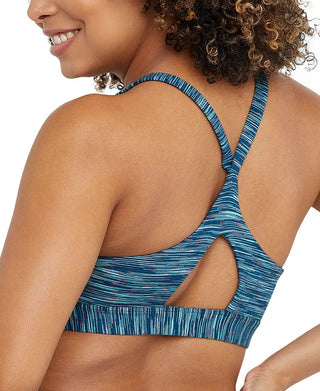 Champion Women's Soft Touch Ruched Sports Bra Blue