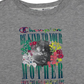 Champion Women's Graphic Cropped Short Sleeve T-Shirt Gray Size X-Small